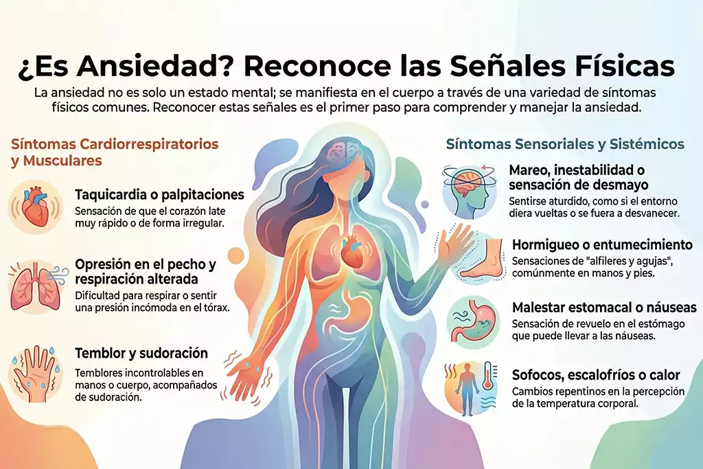 infografia señales físicas ansiedad